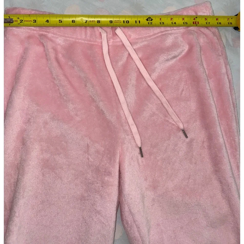 Juicy Couture Pink Velour Pajama Pants‎ XL Drawstring Sleepwear Loungewear